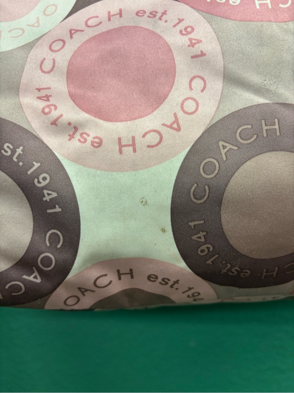 Coach Pink, Taupe & Cream Circle Signature Shoulder Bag - Picture 4 of 8